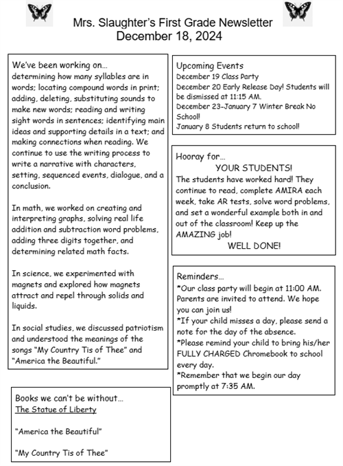12 18 Newsletter